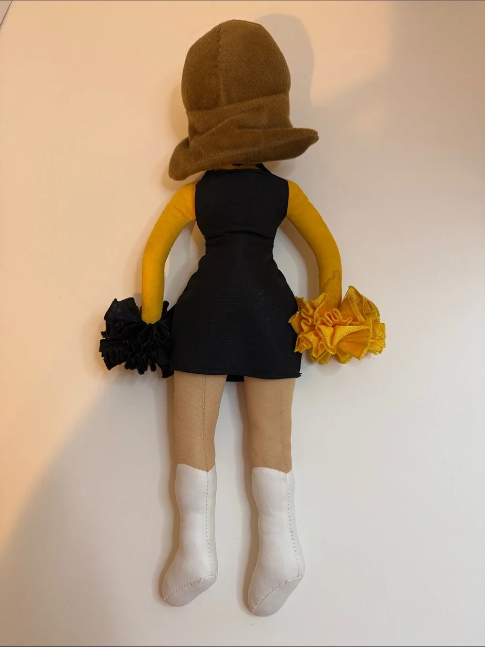 Pittsburgh Steelers Cheerleader Plush Doll NFL Stuffed Toy Black Gold